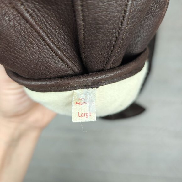 Vintage Women's Winter Gloves Dark Brown Leather Lined Size Large - Picture 4 of 4